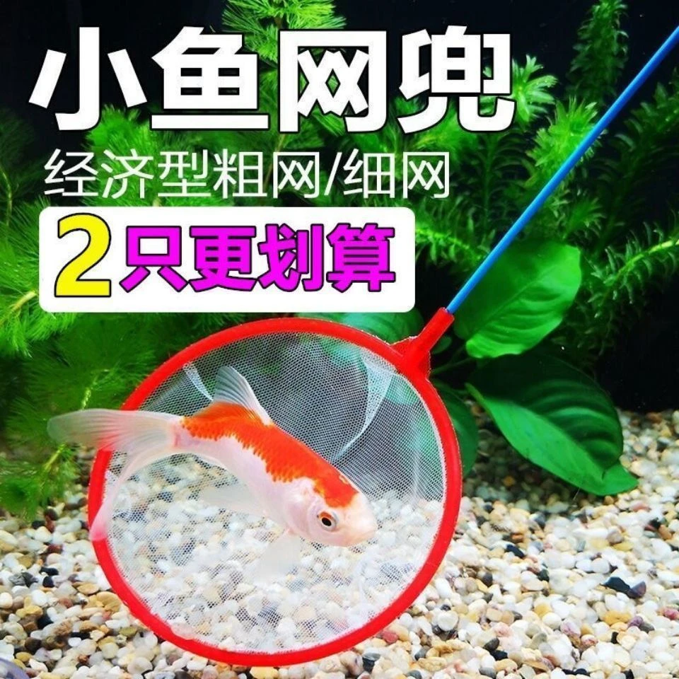 小网儿童小捞鱼网宝宝捞小金鱼抄网细眼家用水族箱常备用品捞异物