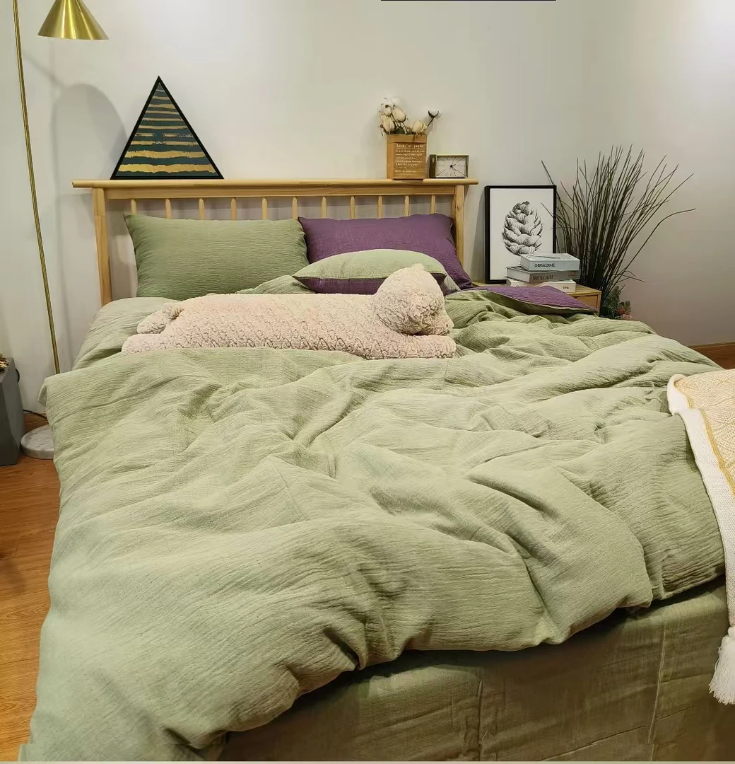 全棉双层纱四件套 软软糯糯 只有一个颜色 清仓处理