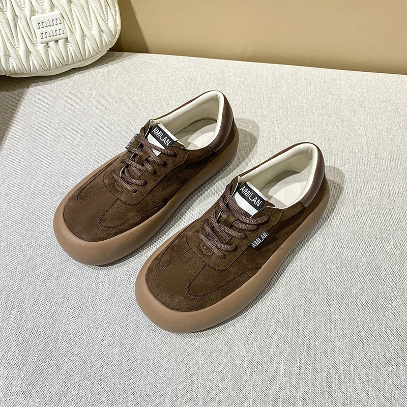 复古德训鞋女加宽加肥大码女鞋夏季百搭厚底阿甘鞋休闲运动板鞋子