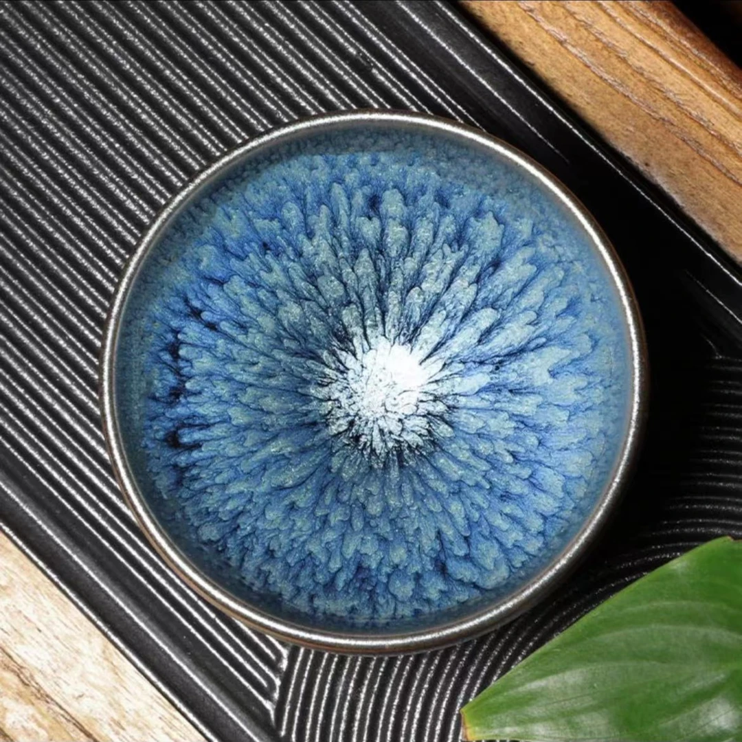 三合一茶器建窑建盏曾小辉百花茶杯主人杯功夫茶具