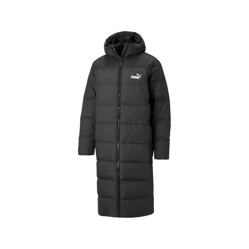 PUMA/彪马男子经典百搭舒适休闲保暖长款羽绒服 黑2PU67243501