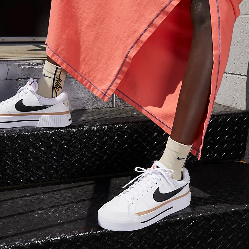 NIKE/耐克COURT LEGACY时尚板鞋 休闲鞋 白色复古低帮 DM7590100