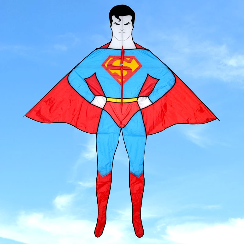 潍坊风筝新款超人英雄男孩初学儿童新手微风易飞大型高档成人专用