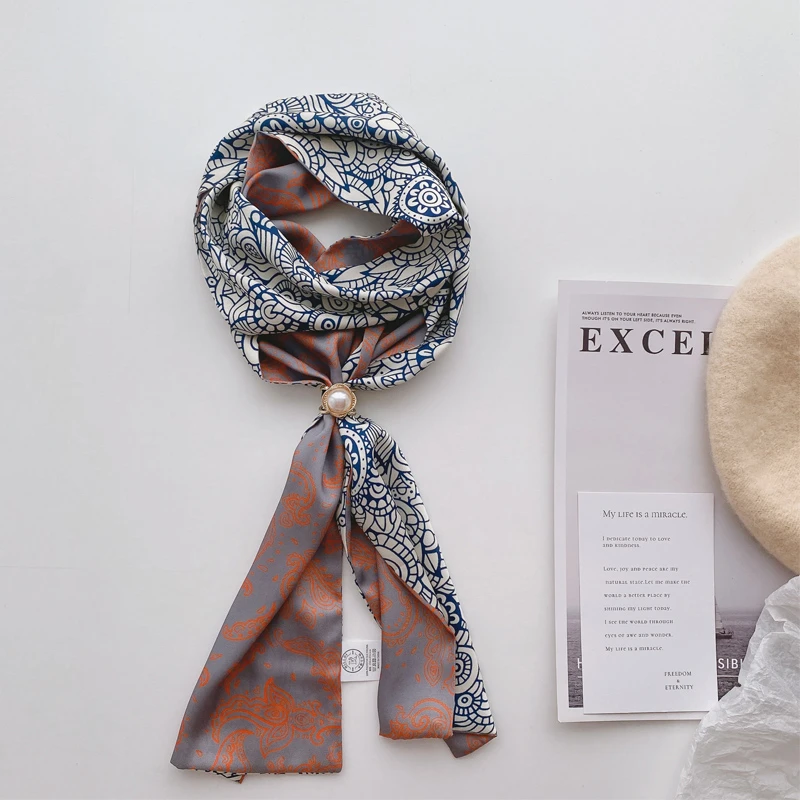 自留优品AB双面大版长款长条丝巾围巾 春秋冬护颈肩领巾送丝巾扣