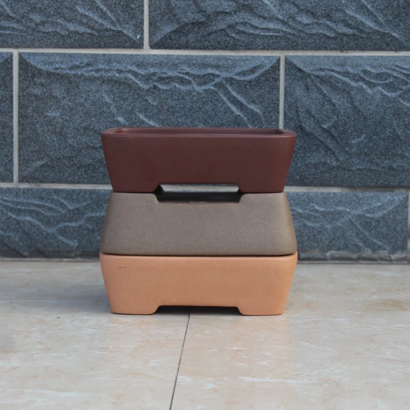 宜兴紫砂花盆紫泥黄段泥清灰泥直口简约长方小马槽