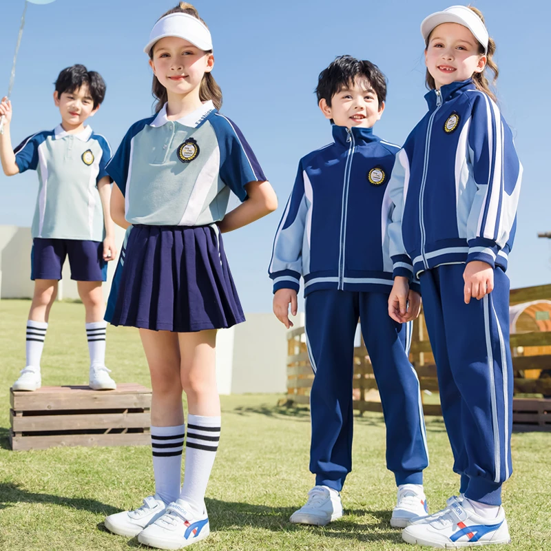 幼儿园园服2023夏装小学生校服六一节表演服毕业季英伦学院风班服