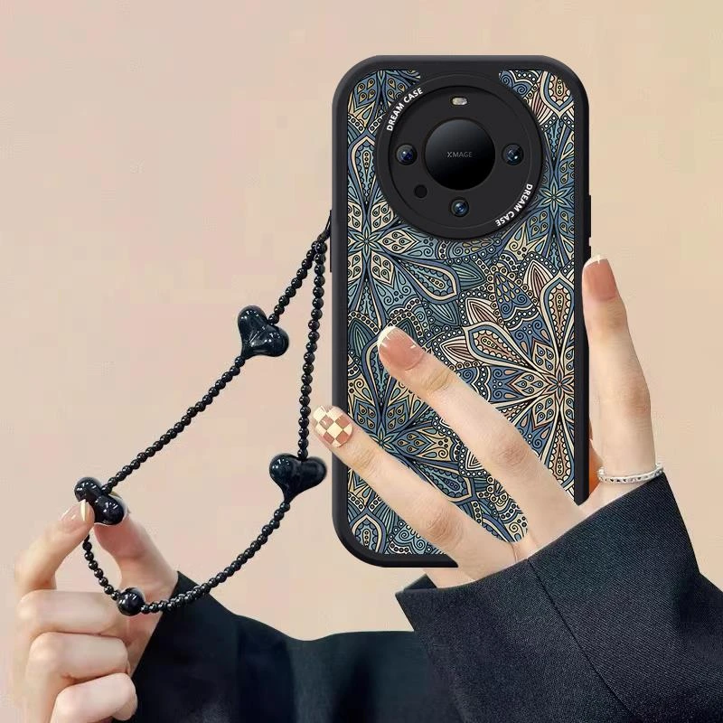 中国风图腾适用华为mate60pro手机保护壳新款mate60矽胶防摔mate5