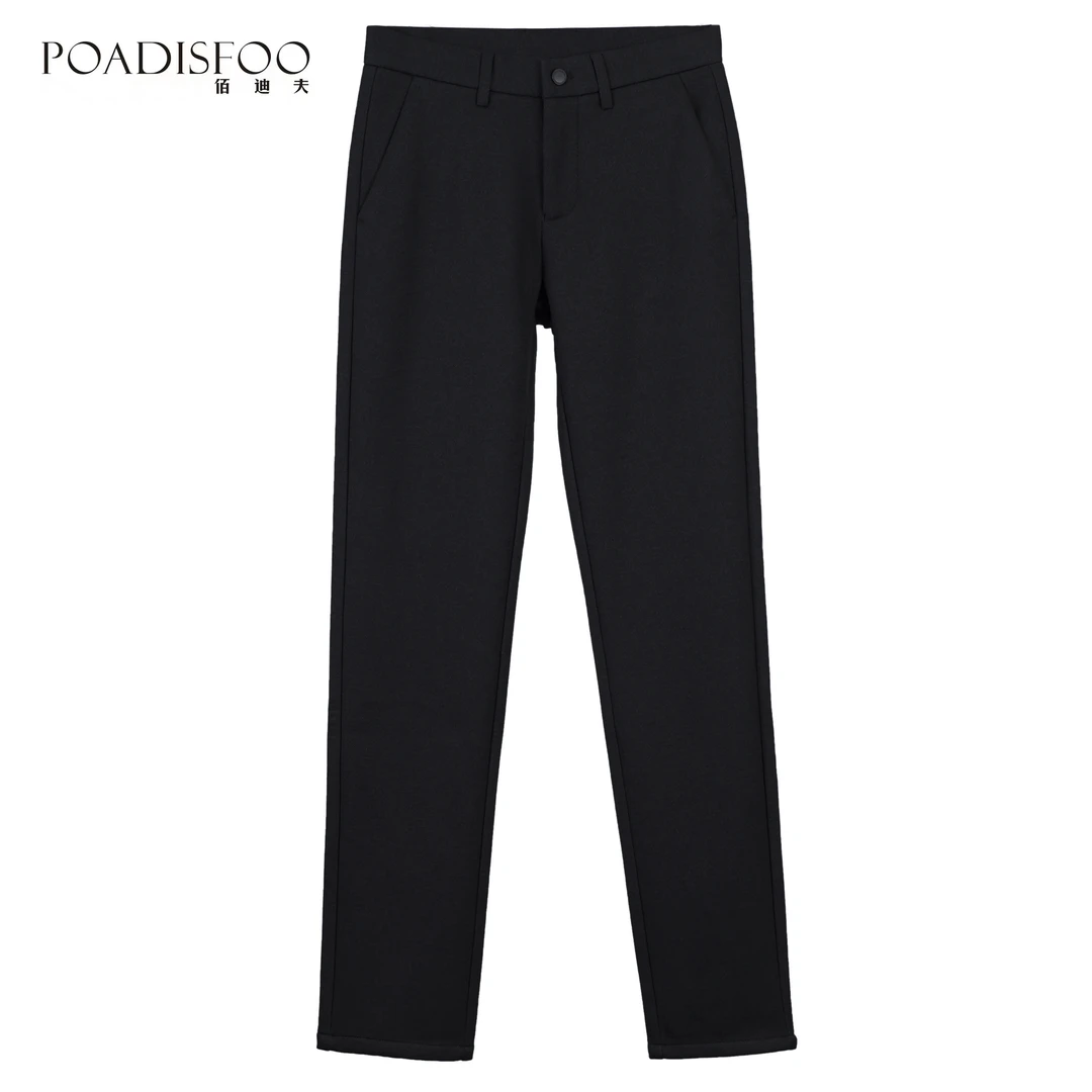 佰迪夫 2024秋冬新款男士亲肤柔软舒适羊毛休闲直筒裤46330