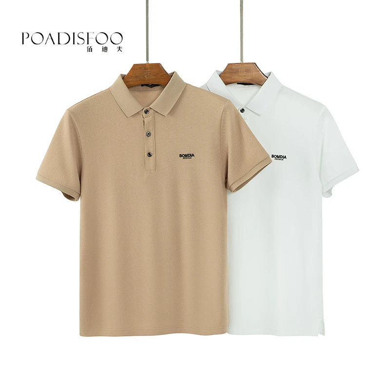 佰迪夫秋季新款纯棉短袖男士T恤商务百搭宽松翻领POLO衫22811