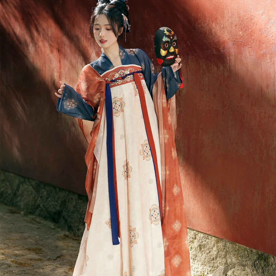 素羽华裳【容容】原创汉服女复原风唐制齐胸襦裙日常古风仙气春夏款