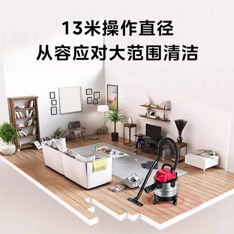 美的吸尘器T3flash干湿吹三用大功率商用家用车用桶式吸尘器开荒