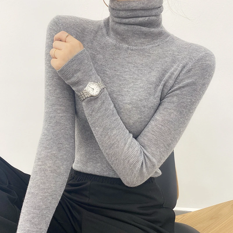 精仿薄款超细纯色毛衣微透修身针织打底显瘦羊毛衫超柔百搭女