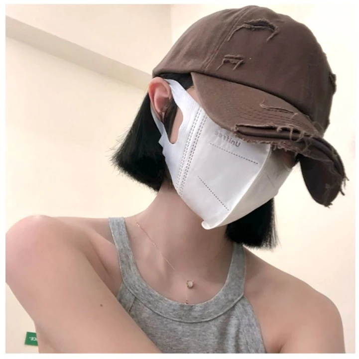 复古个性做旧破洞棒球帽男女ins潮秋嘻哈百搭软顶弯檐遮阳鸭舌帽