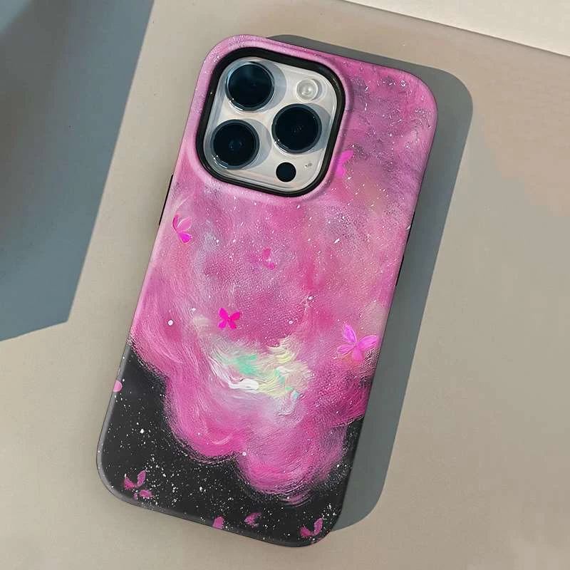 梦幻蝴蝶星空iPhone12华为mate30/40/50/60pro女神男神手机壳全包