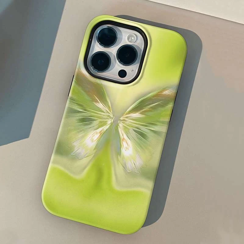 蝴蝶小众苹果/iPhone14promaxvivoy77高级感手机壳全包菲林硬壳