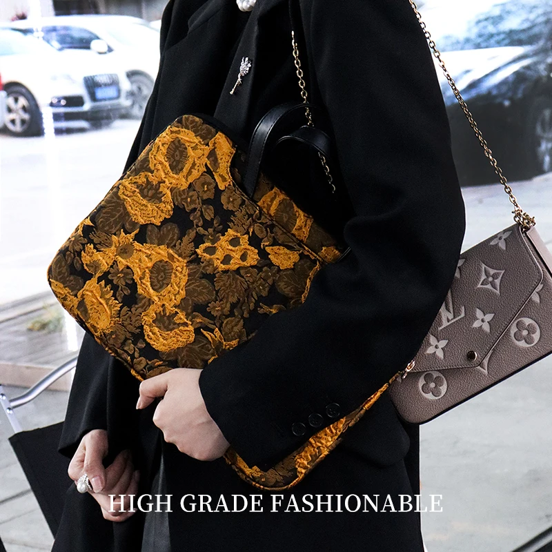 新中式笔记本电脑包12寸手提包轻便化妆包