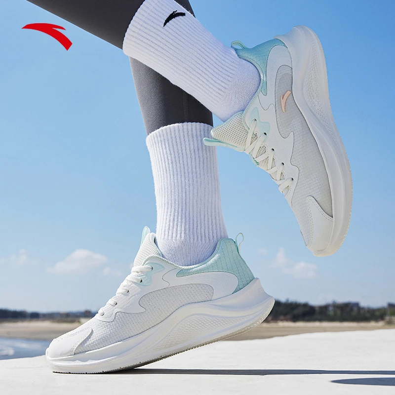 安踏凌云减震跑步鞋女鞋秋季软底运动鞋减震轻便百搭休闲网面跑鞋