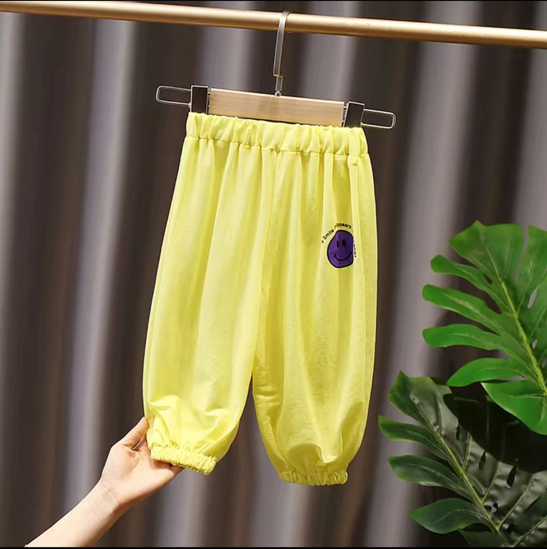 童装夏季宝宝空调裤男童女童灯笼宽松防蚊九分裤