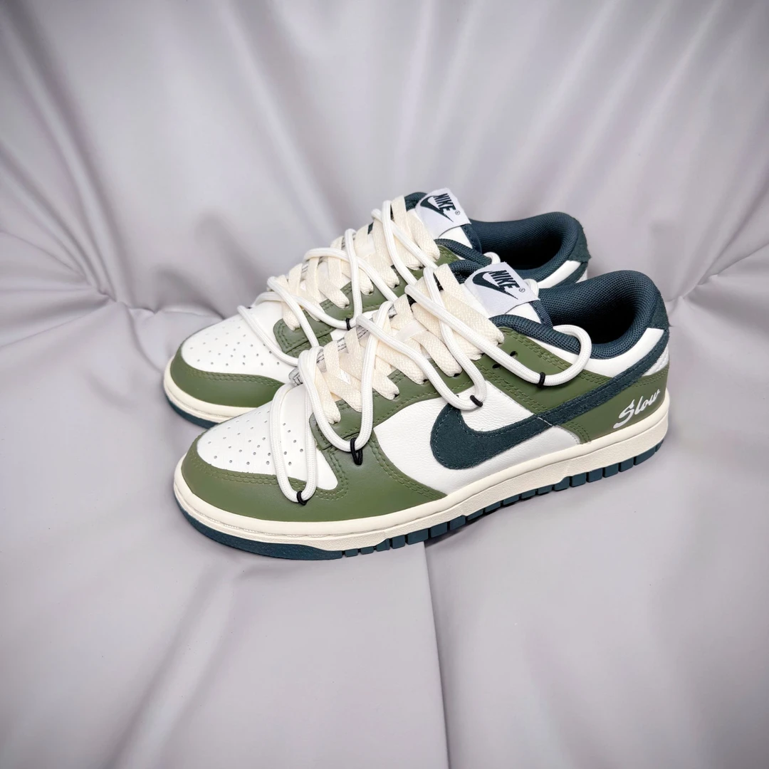 Nike 耐克Dunk Low定制款白绿 捣蛋玩偶 牛油果色 低帮运动板鞋