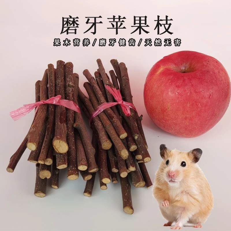 仓鼠磨牙棒磨牙造景用品兔子龙猫荷兰猪金丝熊磨牙石苹果树枝零食