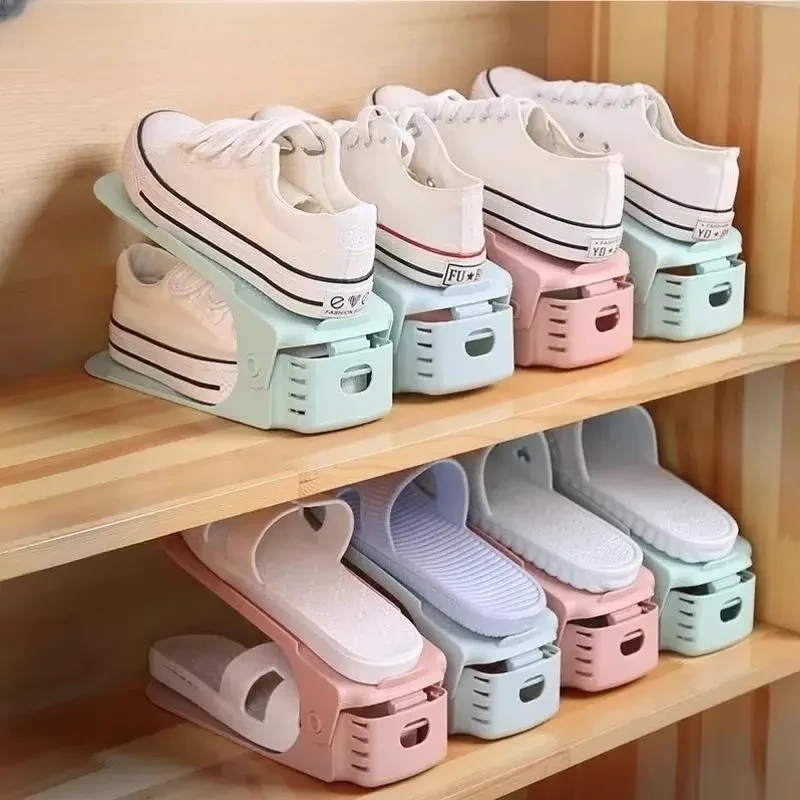 【宿舍鞋子收纳架】可调节双层鞋托寝室省空间家用宿舍置物拖鞋wz