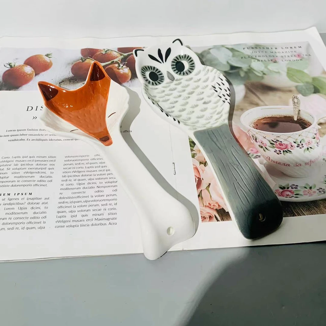 猫头鹰+狐狸勺托2个装