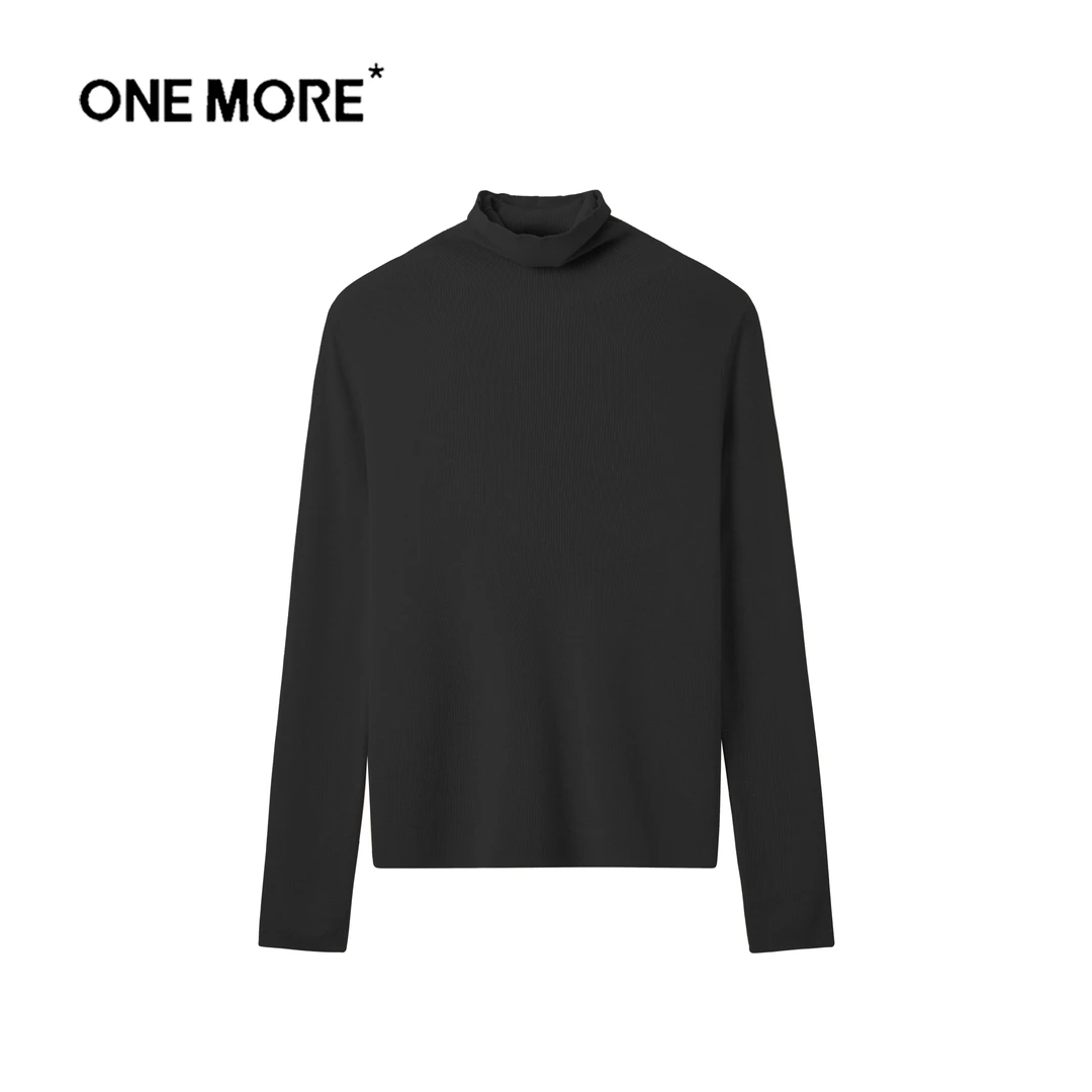 ONEMORE*2023新款高领针织打底衫套头百搭纯色长袖修身DYTP9531