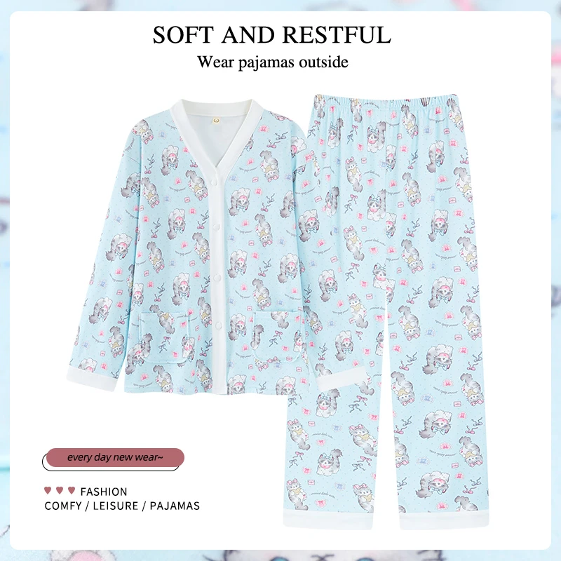 高级感德绒睡衣女长袖冬季2024新款加厚保暖家居服套装