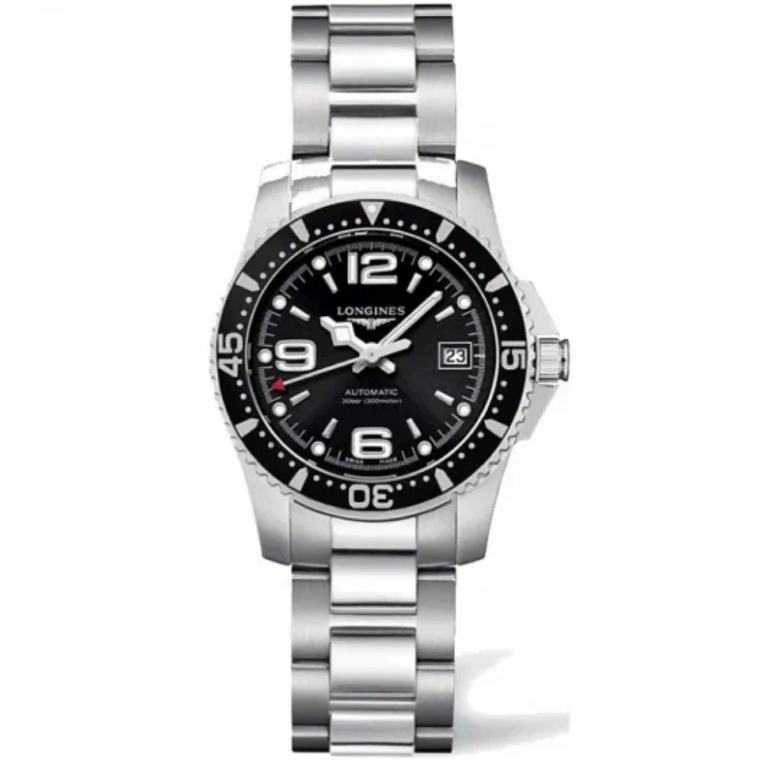 99新 Longines/浪琴 喜物/康卡斯L3.284/表径29/黑盘女款防水简约