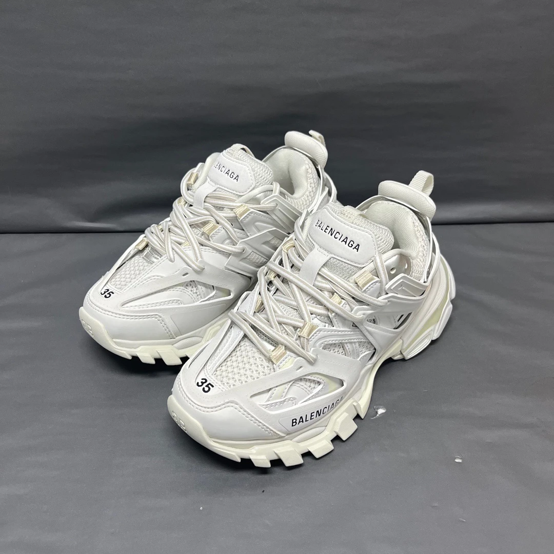 巴黎世家track纯白老爹鞋/35码/99新/全新专柜价8400/原盒/A2288
