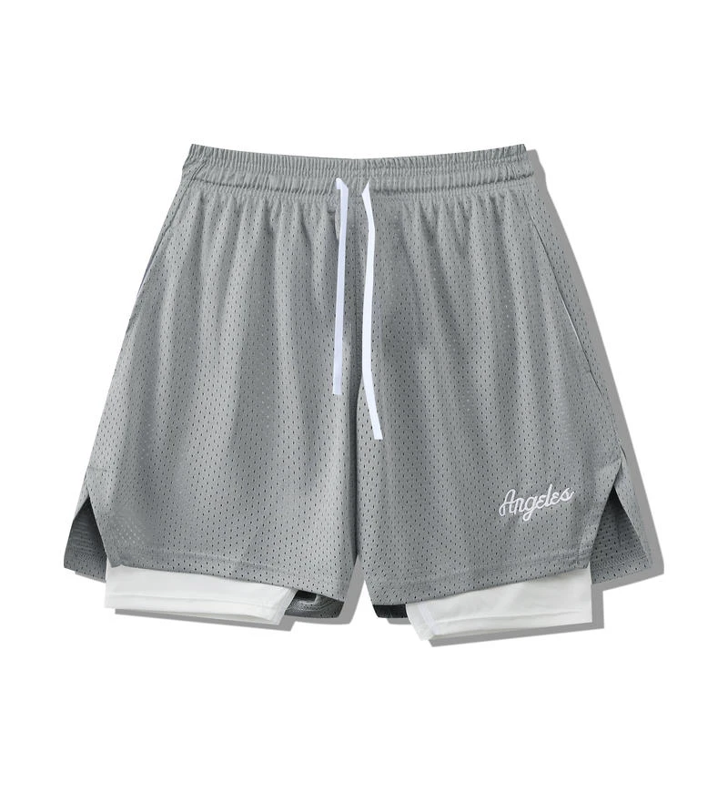 美式假两件三分裤夏季运动健身打球必备篮球训练短裤速干内胆裤子