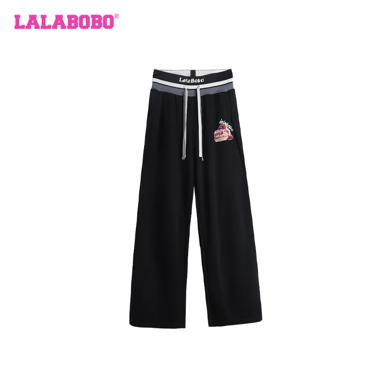 LALABOBO【涂鸦蛋糕】2024夏季抽绳凉感休闲雪糕裤LBDB-WXZC16