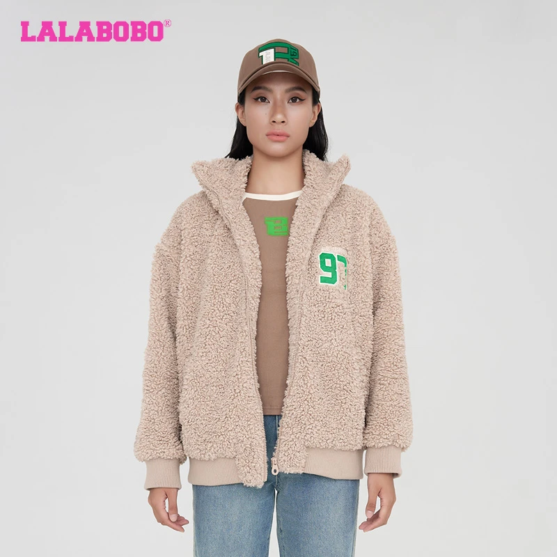 杭州LALABOBO新款潮流美式复古简约休闲短外套女LBCC-WSDR12