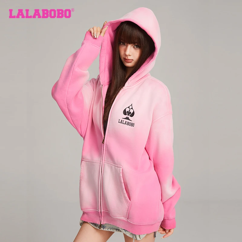 LALABOBO开衫卫衣新款潮牌流行印花外套LBDC-WSTS14