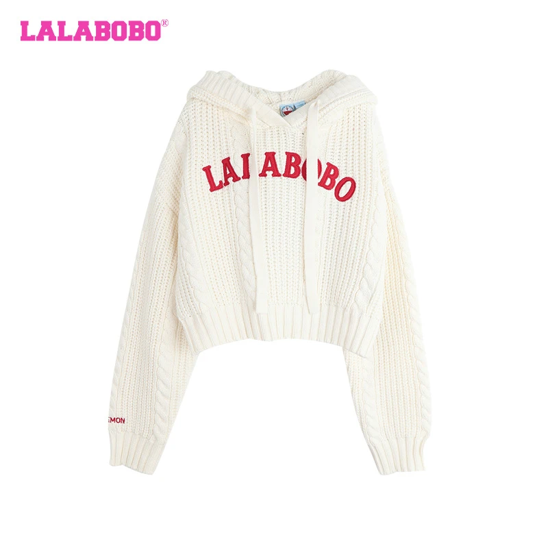 LALABOBO新款款潮流简约百搭连帽毛织ABCD-WSTM19