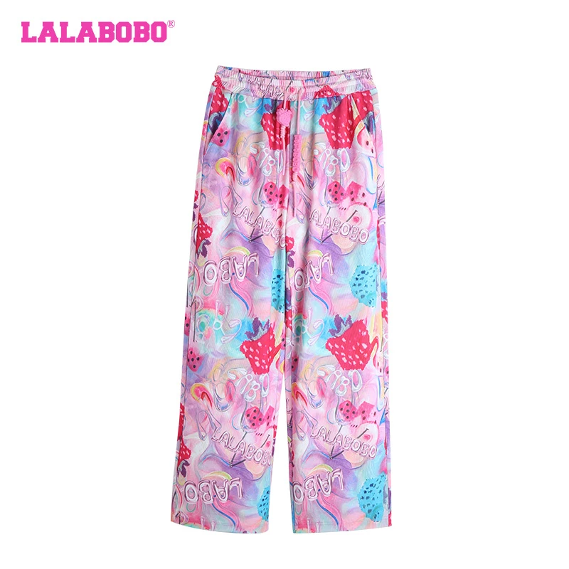 北京金源LALABOBO水果系列50+防晒满印水果休闲裤女LBDB-WXZC32