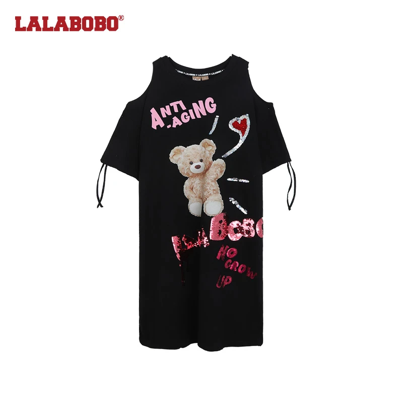 郑州LALABOBO重工小熊连衣裙LBCB-WLZY18