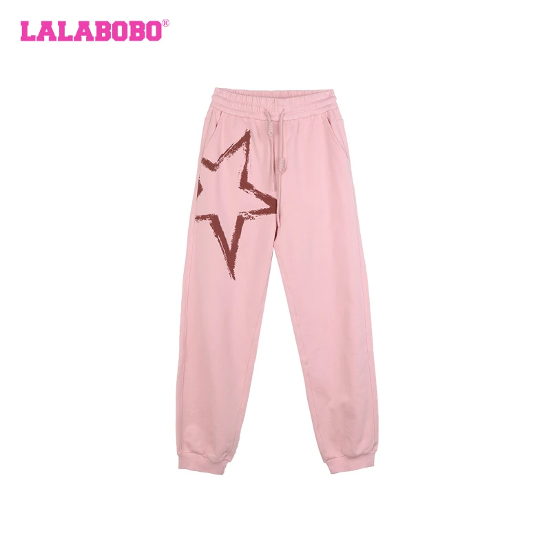 甜美可爱字母涂鸦针织休闲卫裤女士|CBDA-WXZC11