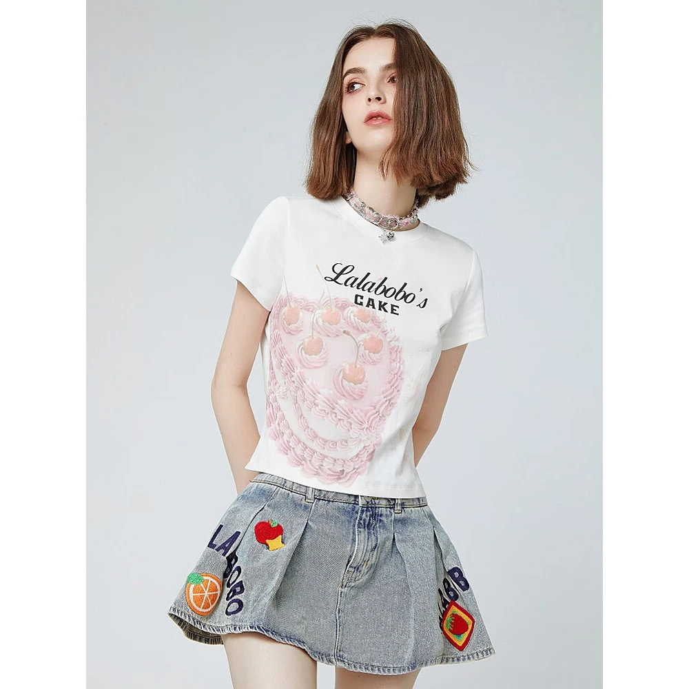 石家庄奥莱LABO新款蛋糕涂鸦t恤RBDC-DT18