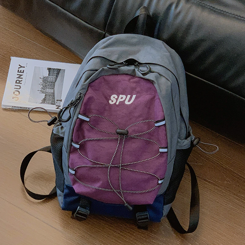 2024百搭休闲双肩包女日系大学生背包户外轻便徒步包小众书包