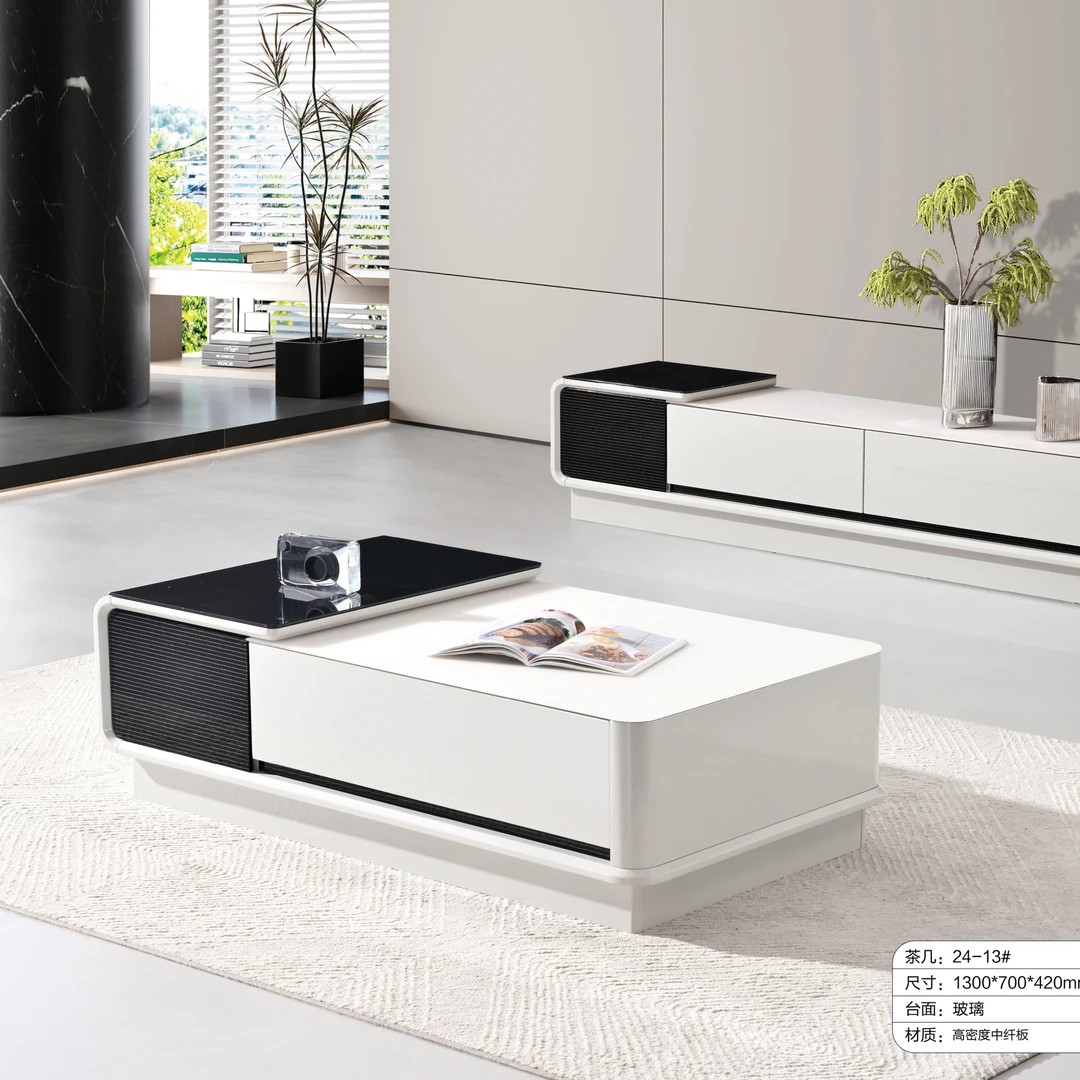 2024年3月新款客厅家用创意轻奢长方形简约时尚落地茶几电视柜
