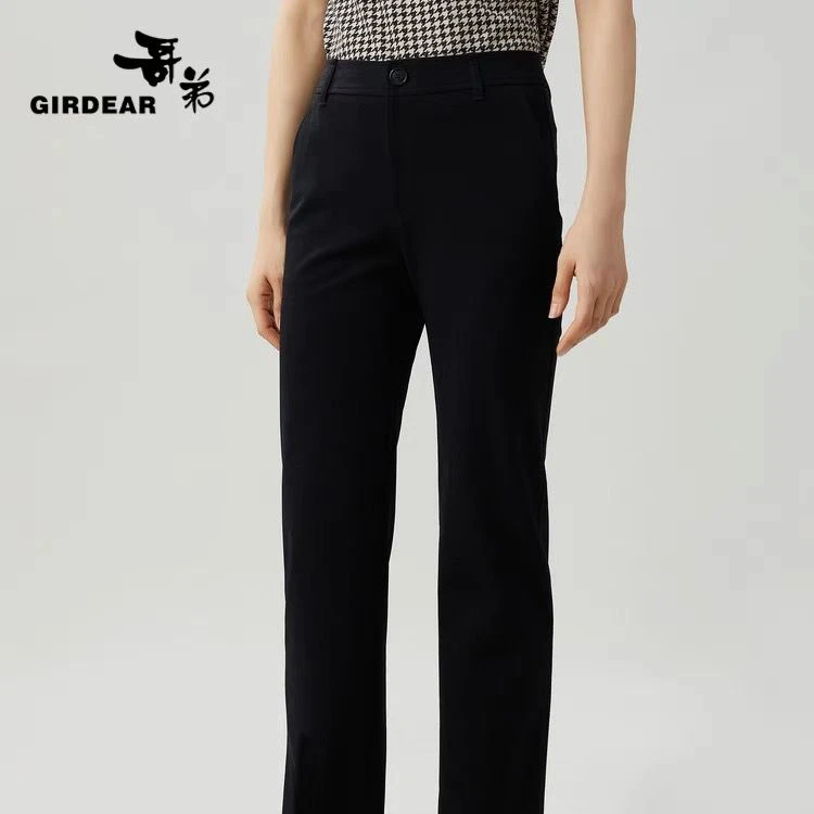 GIRDEAR/哥弟黑色经典休闲裤1100454
