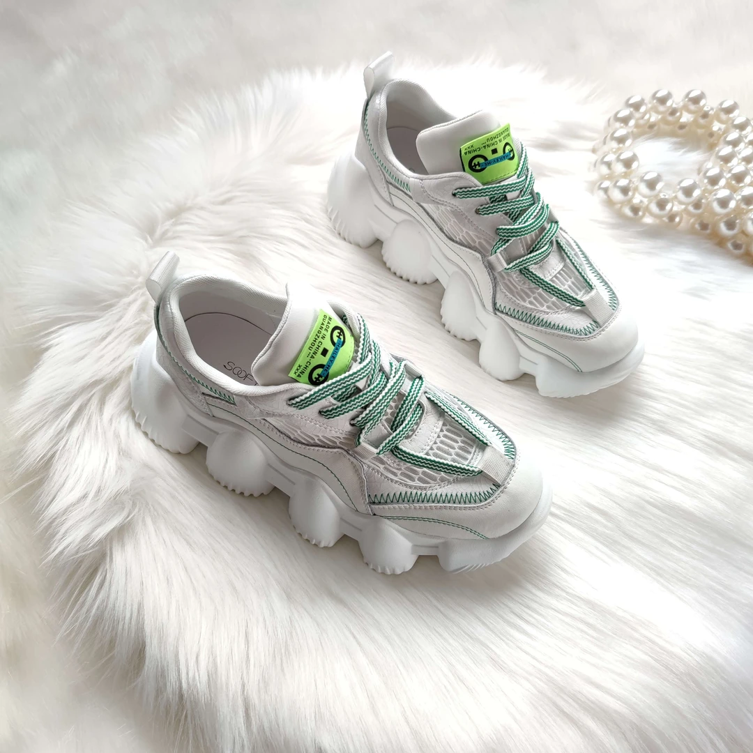 正常尺码 时装休闲鞋 女  067SF 白绿