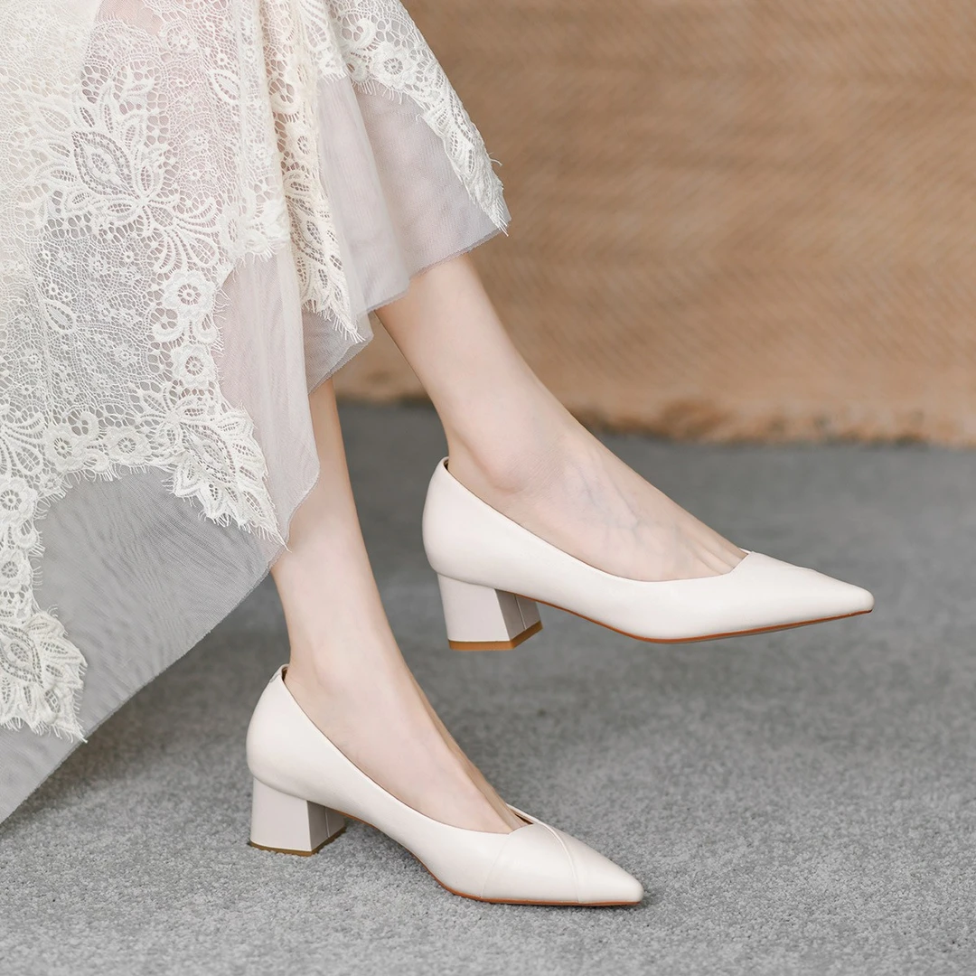 正常尺码 女鞋 时尚单鞋 BX047 米白色