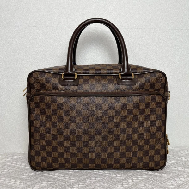 95新 LouisVuitton/路易威登 4477/4270时尚棕棋盘格大号公文包