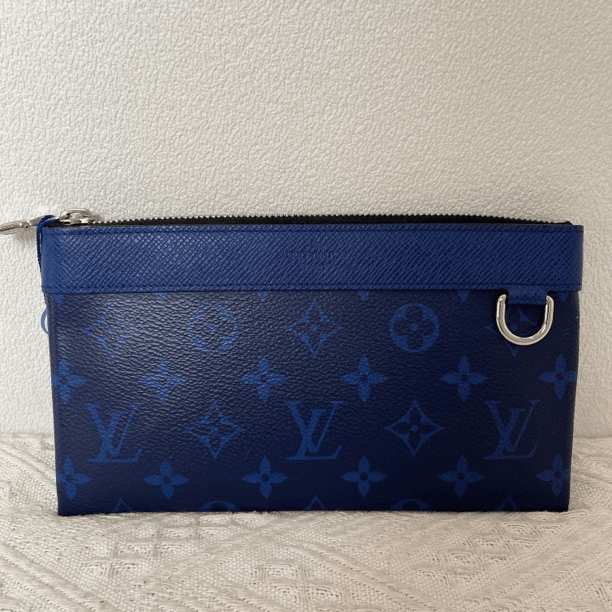 99新 LouisVuitton/路易威登 3117/芯片款蓝老花小号手拿包