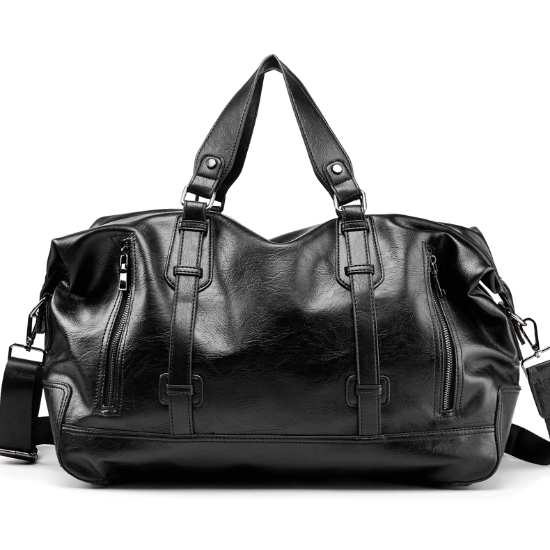 男士手提包真皮牛皮男包单肩行李袋休闲斜挎包大容量出差旅行包