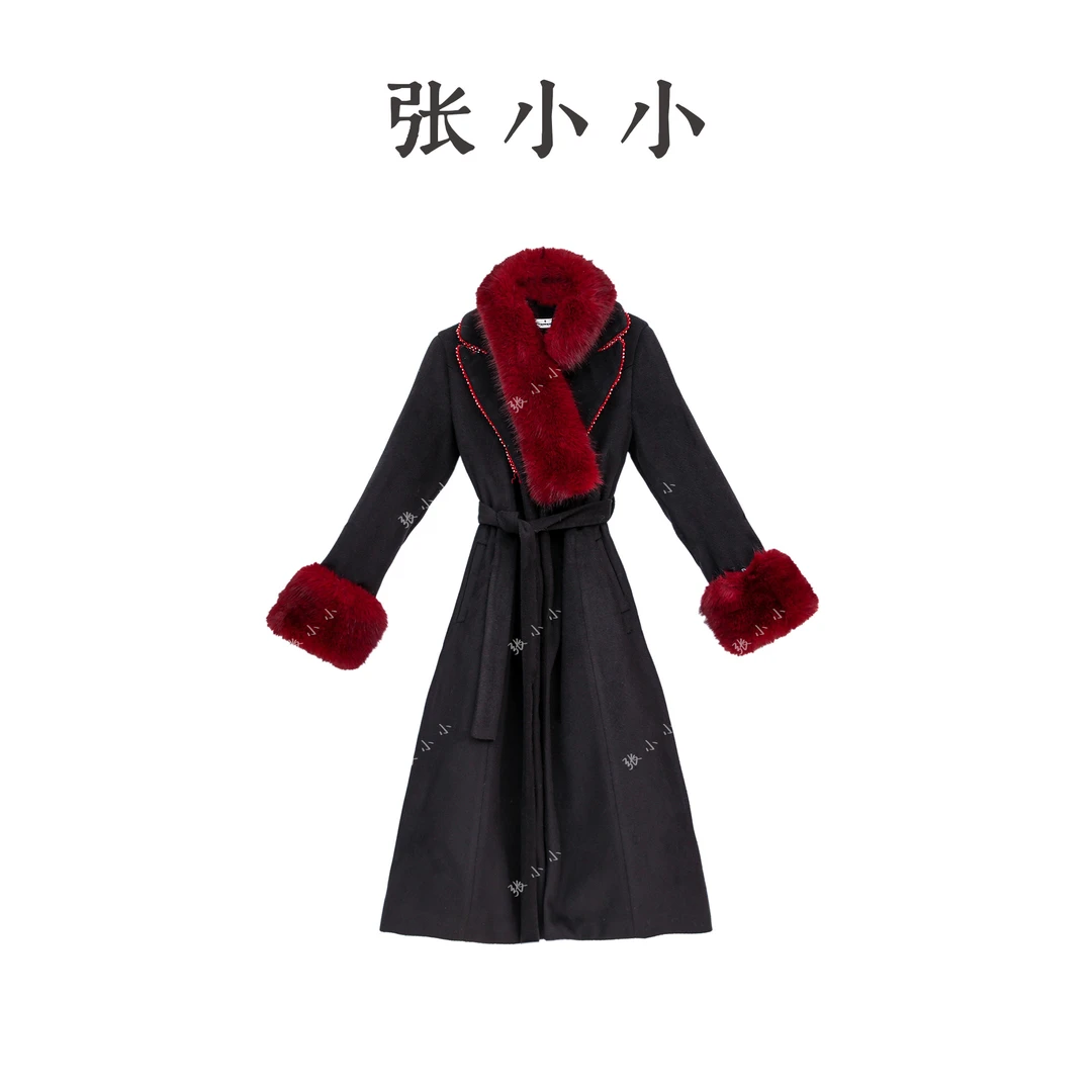 【张小小】玫瑰夜语-0030 “90白鸭绒”羽绒大衣（X820B）-108cm