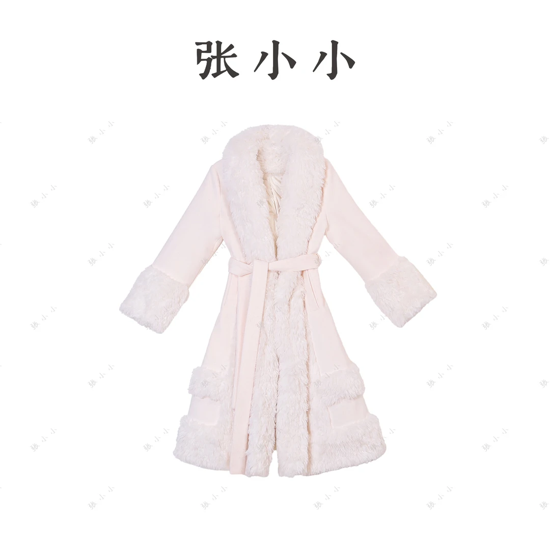 【张小小】白巧恋人-0100 “90白鸭绒”羽绒大衣（N330）
