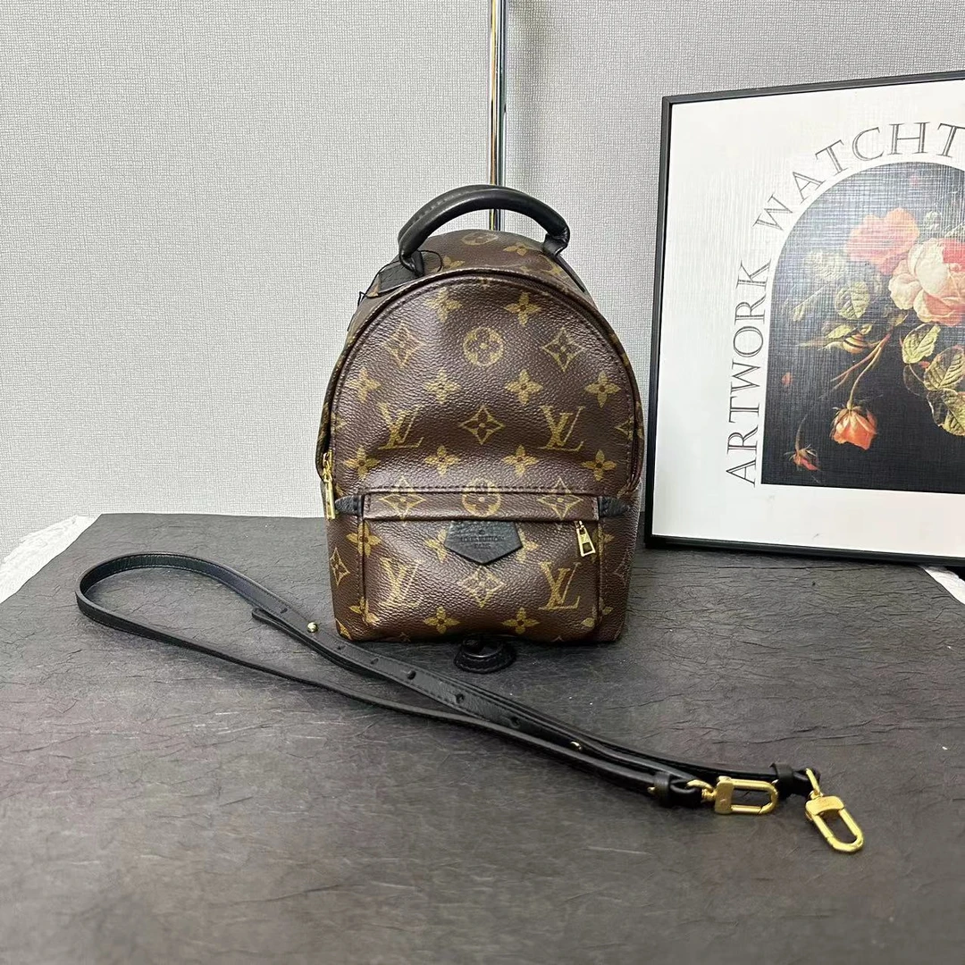 95新 LouisVuitton/路易威登 lv老花双肩包/单肩背/手提包
